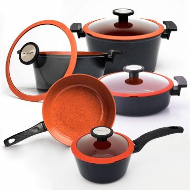 Imagem de Conjunto De Panelas 5 Peças De Chef Em Cerâmica Para Indução Neoflam