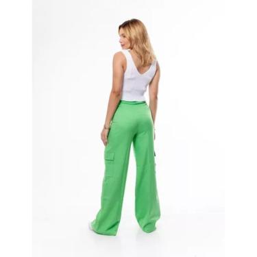 Imagem de Calça Cargo Feminina Com Botão e Bolso Cl-0021