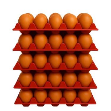 Imagem de Kit 5 Cartela De Ovos Plástica Bandeja 30 Ovos Higiênica - Global Cont