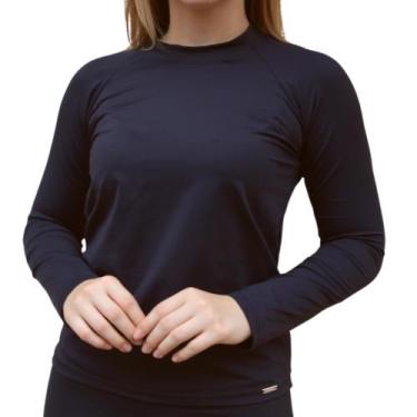 Imagem de Blusa Feminina Proteção Solar Uv+ Manga Longa Praia Piscina Toque Gela