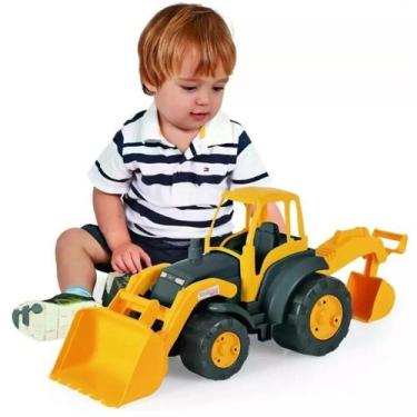 Imagem de Trator Grande de Brinquedo Infantil Articulado Homeplay Traton SL 500T