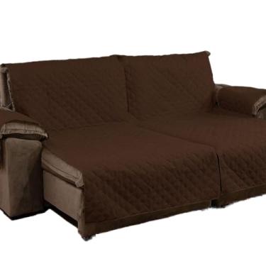 Imagem de CAPA PARA PROTETORA DE SOFÁ RETRÁTIL E RECLINÁVEL DE DOIS LUGARES DE 1,10M TOTAL 2,20M X 2,40M ALTURA (Tabaco)