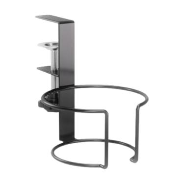 Imagem de DimyFew Suporte para copos de mesa, organizador de mesa, fácil instalação, acessórios para mesa de jogos de escritório, porta-garrafas de água, clipe para, Preto