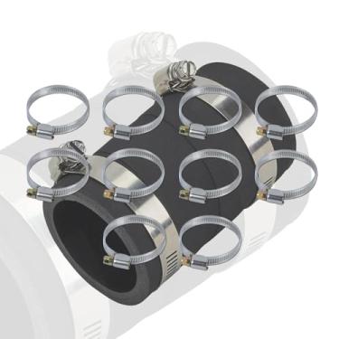 Imagem de Puruoda 10 peças de argola de mangueira ajustável de aço de 9 mm de banda estreita 32-50 mm HC32-50/9 (32-50 mm)