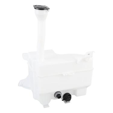 Imagem de Luqeeg Conjunto de tanque de reservatório de lavadora de para-brisa, reservatório de fluido de lavagem de para-brisa com mangueira de tampa 8531506220 Substituição para 2012 a 2017 (com porta do