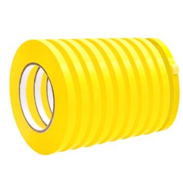 Imagem de WOD BSTC22PVC amarelo pacote com 10, fita seladora de saco de poliéster - 1,27 cm x 180 m. para codificação de cores idade de perecíveis, armazenamento de alimentos, embalagem, envelhecimento e