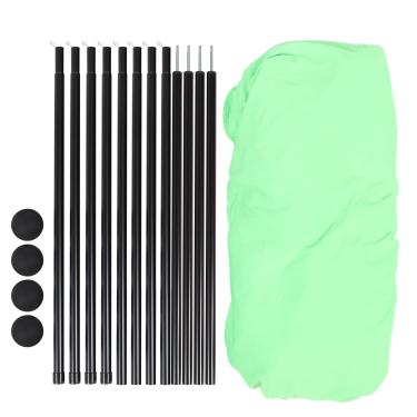 Imagem de Generic Abrigo Solar de Sombra de Praia, upf50+ Poliéster Ferro Praia Tenda 4 Bastes de Configuração Rápida Pop -up para Acampar (Verde)