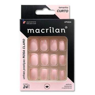 Imagem de Unhas Postiças UP202A Tamanho Curto Rosa Claro - Macrilan