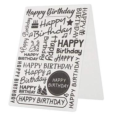 Imagem de KIMISS Conjunto de Carimbos de Scrapbooking DIY, Pasta de Gravação de Aniversário para Decoração de álbuns de Fotos, Compatível Com Papel, Tecido e Cartolina