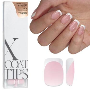 Imagem de Press On Nails btartbox nails XCOATTIPS French Tip Pink 160 unidades -