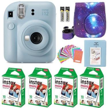 Imagem de Câmera Fujifilm Instax Mini 12 azul pastel com filme de 40 folhas