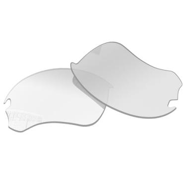 Imagem de Acefrog Lentes de reposição polarizadas de 1,5 mm para óculos de sol Oakley Flak Draft OO9364 67 mm, material atualizado, resistente a impactos - HD transparente não polarizado - 1,5 mm