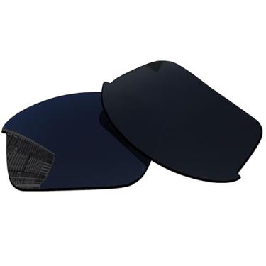 Imagem de Acefrog Lentes de reposição polarizadas de 1,5 mm para óculos de sol Oakley Flak Jacket OO9008 63 mm, material atualizado, resistente a impactos - preto escuro polarizado - 1,5 mm