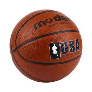 Imagem de Bola De Basquete Marrom Para Adolescentes E Adultos, Borracha Durável,