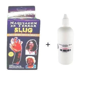 Imagem de kit slug maquiagem de terror slug e latex 100 ml - Supermedy, kit maqu
