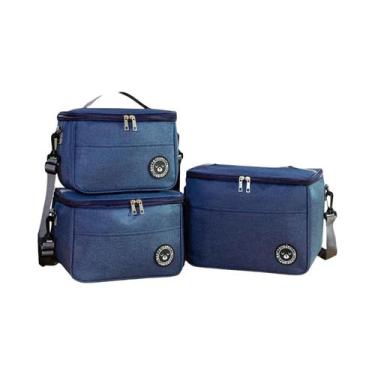 Imagem de Lancheira Térmica Quadrada De Alumínio Espesso, Tipo Bolsa Bento, Para