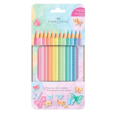 Imagem de Lápis de cor 12 cores Sparkle pastel 116156 - Faber-Castell
