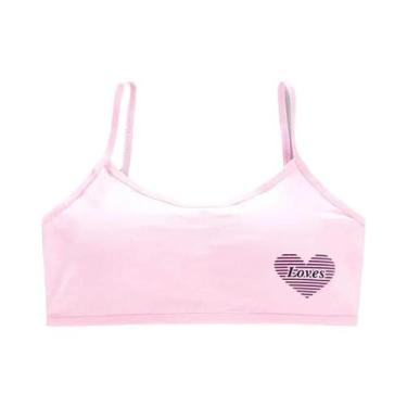 Imagem de Sutiã Esportivo De Algodão Macio Para Meninas Adolescentes, Compatível