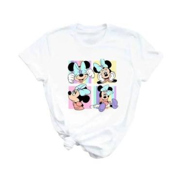Imagem de Camiseta Kawaii De Mickey, Minnie E Pato Donald Da Disney, Estilo Hara