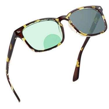 Imagem de Óculos de leitura bifocais, óculos de sol cinza fotocromático, ampliação de 0,00/+1,00 para homens/mulheres, 8082 Amarelo Tartaruga Cinza, 1 Count (Pack of 1)