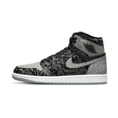 Imagem de Nike Tênis masculino Air Jordan 1 Retro High OG, preto/branco/cinza partícula, 4