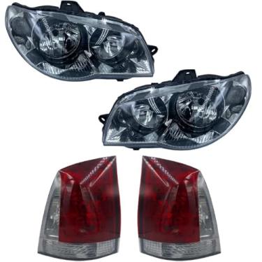 Imagem de Kit Farol Palio G3 Mascara Cromada Aro Preto + Lanterna Fume 04 A 15