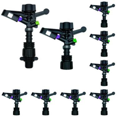 Imagem de Kit 10 Aspersor de Impacto IM22 Rosca 1 ou 3/4 + 1/2 - Ideal para Irri