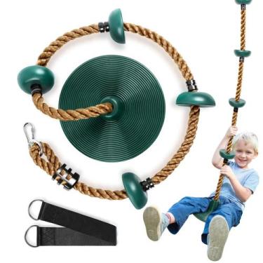 Imagem de Climbing Rope Tree Swing Tgzwme com plataformas para crianças