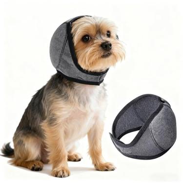 Imagem de Protetor de ouvido para cães, proteção contra ruído, impermeável, ajustável, para alívio da ansiedade, cancelamento de ruído, proteção de urdidura de cabeça de cachorro (pequeno)