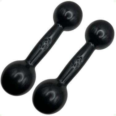 Imagem de Par de Halteres Revestidos 3 Kg - Preto - BOX INGÁ