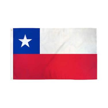 Imagem de Bandeira Chile 150cm x 90cm Poliéster de alta qualidade - Lightbek Off