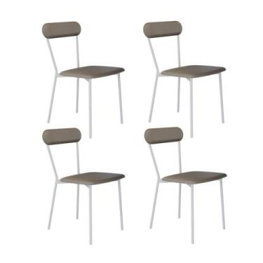Imagem de Conjunto 4 Cadeiras de Jantar Vintage Emília Tecido Revest Sintético E