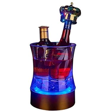 Imagem de AKALNNB Balde de gelo europeu champanhe barril rack aço inoxidável balde de gelo barra de gelo KTV refrigerador de garrafa refrigerador de cerveja barril de gelo