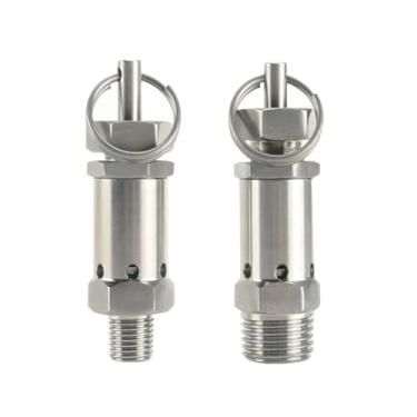 Imagem de 1 peça 1/10.2 cm 1/2'' BSPT 0,5 1 2 3 4 5 6 7 8 bar compressor de ar tanque de válvula de pressão desligado (1/5.1 cm, 1 barra)