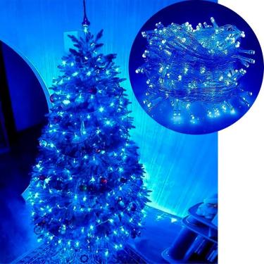 Imagem de Pisca Cordão Varal Natal 100 Lâmpadas LEDs Azul De 220v 10m