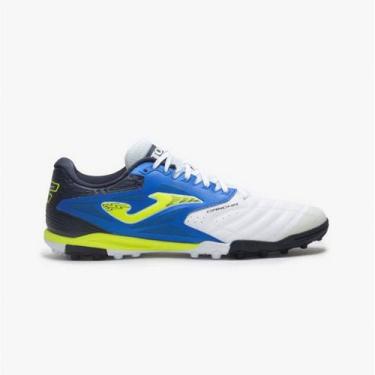 Imagem de Chuteira Society Joma Cancha - Branco/Azul, 40, Azul, Branco, Masculin