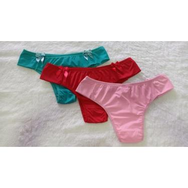 Imagem de Kit com 3 calcinhas microfibra - R Emes, Rosa íris, GG