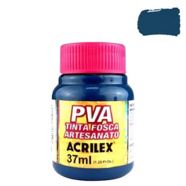 Imagem de Tinta pva azul gliterizado - Acrilex 