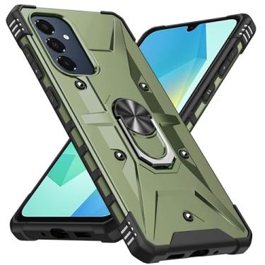 Imagem de SORAKA Capa para Samsung Galaxy A16 5G com suporte para anel,PC rígido e TPU macio,proteção dupla 2 em 1,compatível com suportes magnéticos para carros