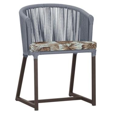 Imagem de Cadeira De Jantar Noronha Alumínio Marrom E6 Trama  Prata