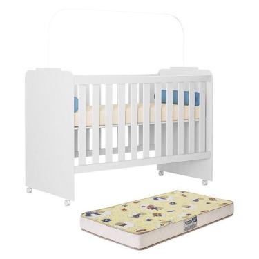 Imagem de Berço Amore Branco Com Colchão Supreme - Peternella Móveis Branco