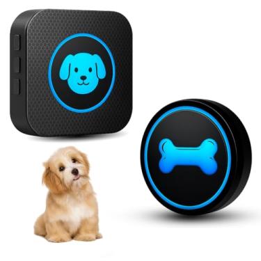 Imagem de Yoiilifee Campainha para cães para sair, campainha inteligente sem fio para treinamento de penico, 1000 metros de longo alcance com botão de toque super leve IP65 à prova d'água, 60 melodias e volume