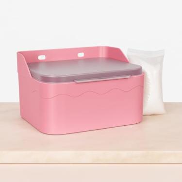 Imagem de Saleiro Premium 1kg com Tampa Basculante – Para Parede ou Bancada | Antiumidade, Compacto e Decorativo para Cozinha Saleiro Rosa Encanto