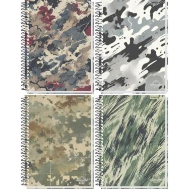 Imagem de Caderno 15X1 Capa Dura Camuflagem 240 Folhas Pacote com 4 - Tamoio