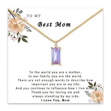 Imagem de Embtrem Colar de mãe e filha, pedra do mês de nascimento, colares de ouro para mulheres, presente para filha, mãe, irmã, presente de aniversário, Zinco, Sem Pedra Preciosa