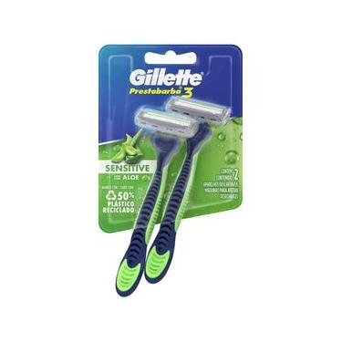 Imagem de Aparelho de Barbear Gillette Prestobarba3 Sensitive c/2 Unidades