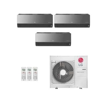 Imagem de Ar-Condicionado Multi Split Inverter LG 30.000 (1x Evap HW Artcool 7.000 + 1x Evap HW Artcool 12.000 + 1x Evap HW Artcool 18.000) Quente/Frio 220V