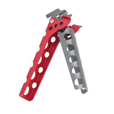 Imagem de Phefop Pinça Quente da Bacia da Panela, Pinças Anti Escaldantes do Retriever Liga de Alumínio para Cozinhar e Acampar (Preto e Vermelho)