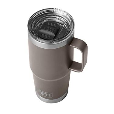 Imagem de YETI Caneca de viagem Rambler de 590 ml, aço inoxidável, isolada a vácuo com tampa Stronghold, cinza-acastanhado