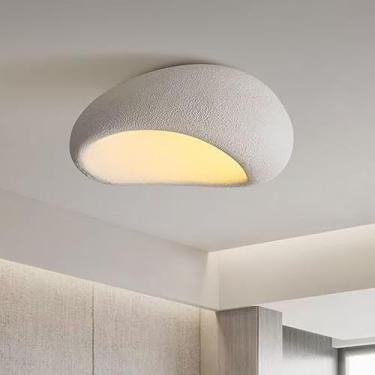 Imagem de Luminária de teto moderna e criativa, estilo vintage, soquete E27, cúpula de polietileno branca, em resina, ideal para quarto, sala de jantar, sala de estar, cozinha, ilha de cozinha, corred